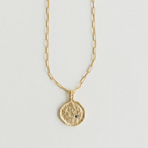 Collar medalla Zafiro (cadena corta)