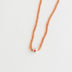 Collar Naranja Flor