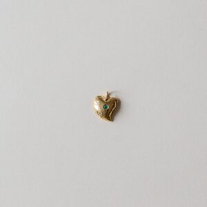Colgante corazón esmeralda