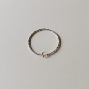 Pulsera plata y corazon 9k