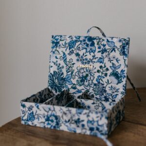 Joyero flores Liberty azul
