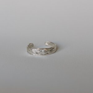 Pulsera ancha en plata, oro 9k y diamante