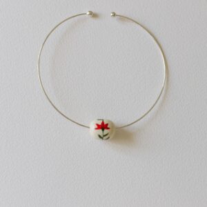 Collar Plata Flor