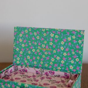 Caja Joyero Verde y Rosa Liberty